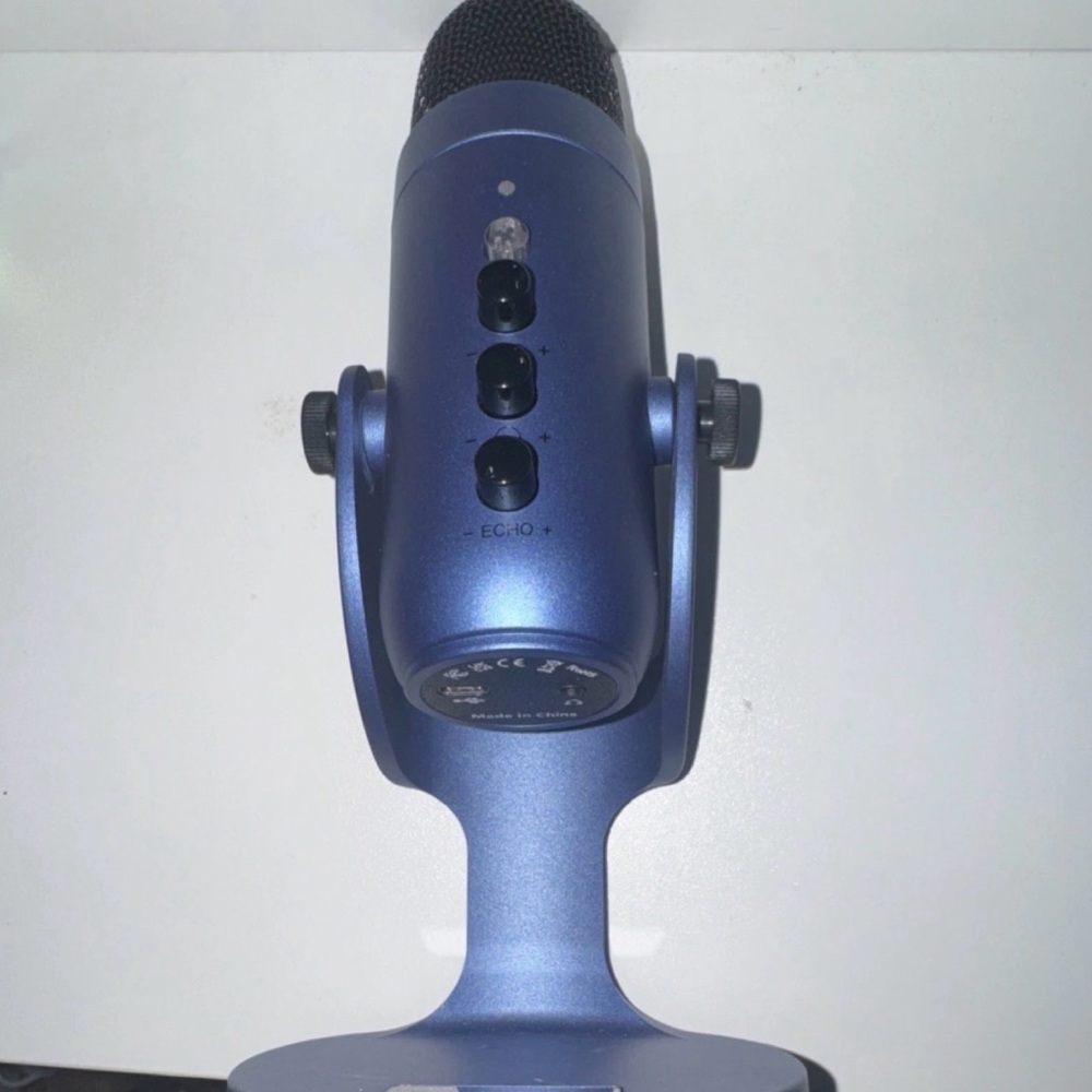 ZealSound Blue USB-C Desktop Microphone, Mute, Echo, Headphone Jack